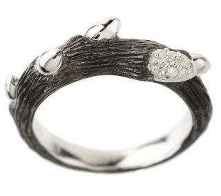 Dweck Diamonds Sterling Fortuna Black Single Branch Ring   J148080