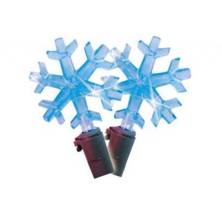 Set of 2 Snowflake LED White Lights by Brite Star —