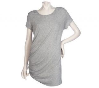 DASH by Kardashian Short Sleeve Shirt with Side Pleating —