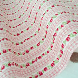 Dusty Pink Vintage Floral Strawberry Cotton Fabrics P M