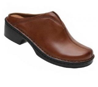 Spring Step Lexi Leather Clogs with Elastic Fitted Instep —