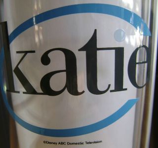 Katie Couric Logo Talk Show 20 oz Drink Glass NEW ABC Network TV