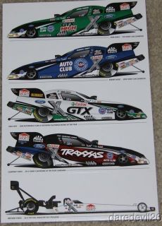 2012 John Force Courtney Force Robert Hight Ford Mustang Funny Car
