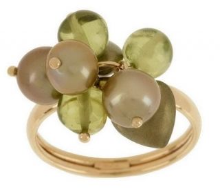 As Is Colors of Gold Bead Gemstone & Bead Ring, 14K —