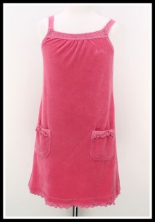 Juicy Couture Size 8 Bright Pink Terry Crochet Trim Ruffle Girls