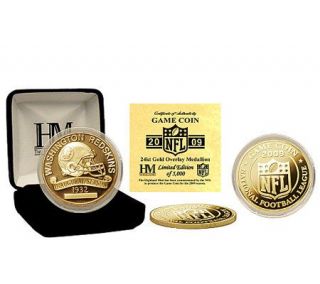 NFL Washington Redskins 2009 24K Gold Game Coin —