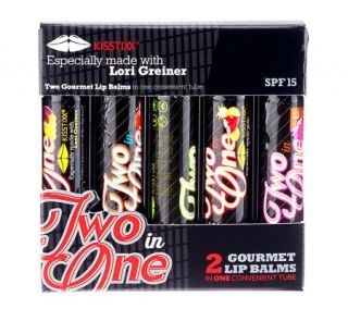 Set of 5 KissTixx Double Ended Flavored Lip Balms by Lori Greiner 