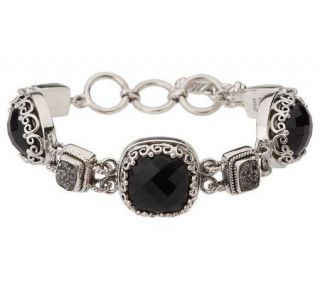 Lori Bonn Artisan Crafted Sterling Onyx Bracelet Bracelet —