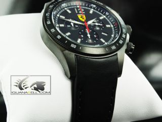 Ferrari Chrono Watch Black Chronograph Ronda 5030 D SF07 IPB BK 6