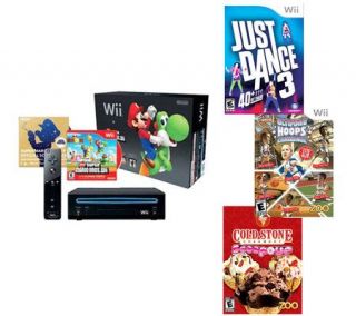 Nintendo Wii with New Super Mario Bros., Just Dance 3 and More