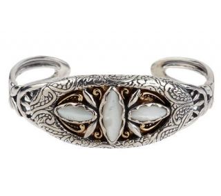 Carolyn Pollack Canyon Road Sterling/Brass Mother of Pearl Cuff 