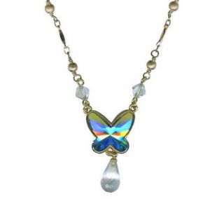 Kirks Folly Brilliant Butterfly Necklace —