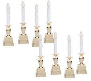 Sets of 4 BethlehemLights BatteryOperated Brass Finish Window 