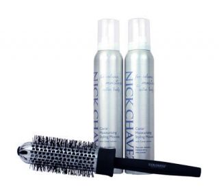 Nick Chavez Caviar Styling Mousse Duo with Brush —