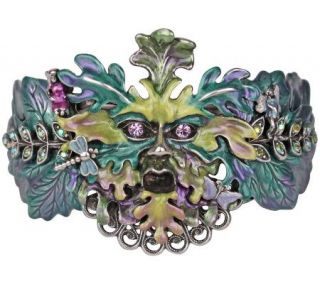 Kirks Folly Enchanted Green Man Fairy Bangle Bracelet —