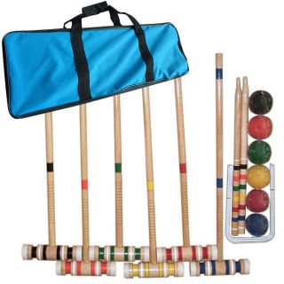 Complete Croquet Set with Carrying Case WOOD BEST DEAL ON 