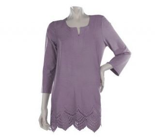 Effortless Style by Citiknits Split Neck Tunic —