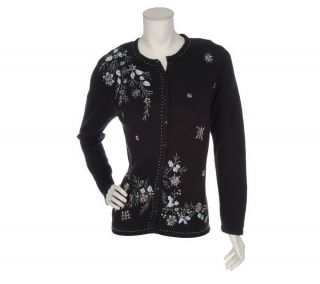 Stitches inTime Floral Embellished Cardigan —