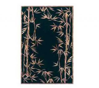 Royal Palace 86 x 116 Bamboo Design Wool Handmade Rug —