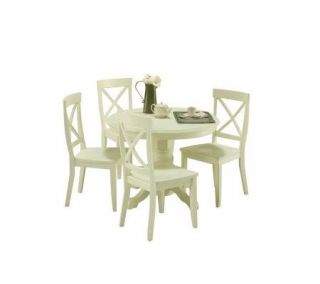 Home Styles Round Pedestal Dining Table   WhitFinish —