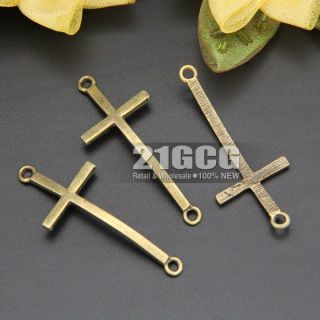  Bronze Cross Connector Pendant for Bracelet Necklace 496