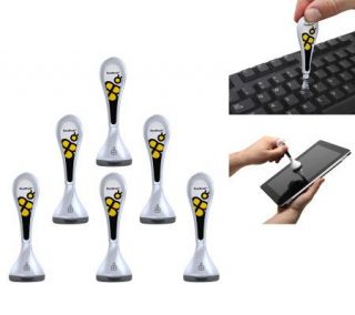 Buzz Brush Set of 6 Keyboard Brush/ LCD Screen Cleaners   L37494