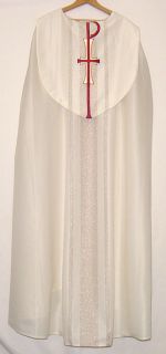 Priest Vestments White/Gold COPE & HUMERAL VEIL