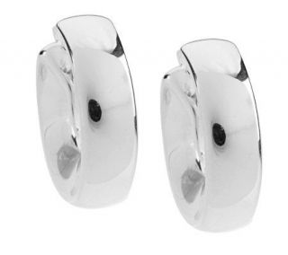 UltraFine Silver Bold Sculpted Hoop Earrings —