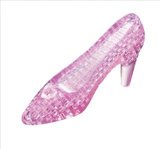 3D PUZZLE 44 PIECES Pink Cinderella Shoes / CRYSTAL PUZZLES