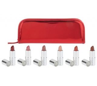 Prescriptives Set of 6 Mini Lipsticks in Cosmetic Bag —
