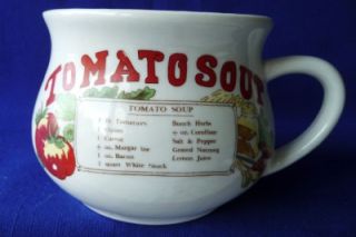 TOMATO SOUP MUG Cup Bowl Recipe China White Ingredients