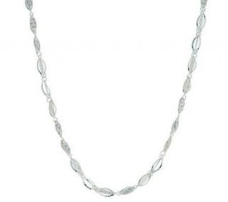 VicenzaSilver Sterling 20 Diamond Cut Marquise Link Chain —