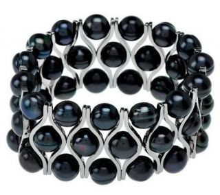 Honora Cultured Pearl 8.5mm Stainless Steel Stretch Bracelet   J270793