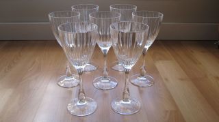 Vintage Antique Crystal Stemware Wine Glasses Water Goblets Estate ON