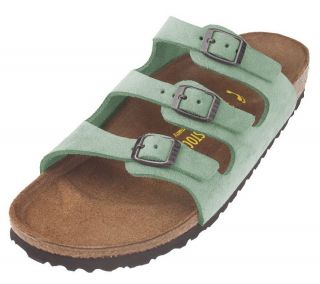 Birkenstock Suede Adjustable Triple Strap Comfort Sandals —