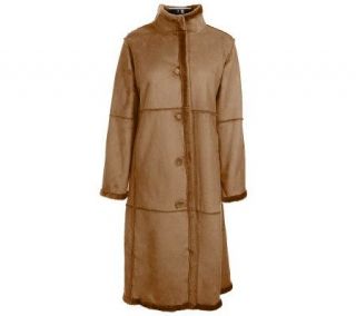 As IsCentigra de Washable Fau x Shearling Lon g Coat —