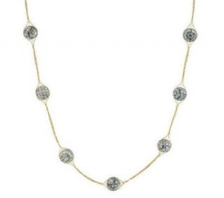 As Is VicenzaGold Mosaic Mother  of Pearl Mesh Necklace, 14K   J273103