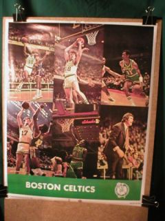 1977 Boston Celtics Montage Poster Cowens etc SI Like