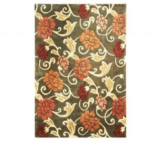 Royal Palace Blooming Scrolls 6x9 Handmade Wool Rug   H196051
