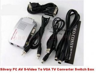 EC】New PC to Tv◎vga to AV s Video Converter Switch Box