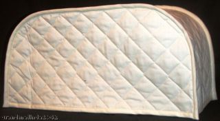 Quilted Cream Handmade Reversible Toaster Oven Cover