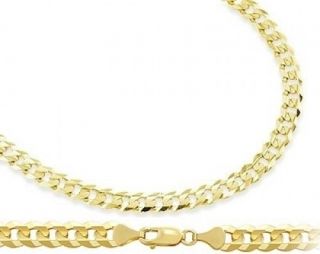 Cuban Link Curb Chain 14k Yellow Gold Solid Necklace 3 2 mm 20 Inch