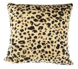 Isaac Mizrahi Live Leopard 18x18 Jacquard Knit Pillow —