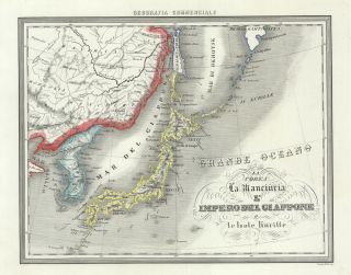 1850 Marmocchi La Corea E Imperio Del Giappone E Le Isole Kurille