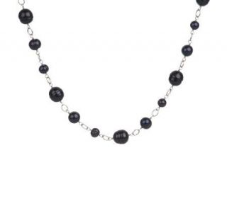 Honora Sterling Cultured Pearl Jet Black 18 Necklace   J157160