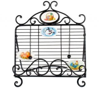 Wrought Iron Cookbook Holder with Seasonal Plaques By Valerie 