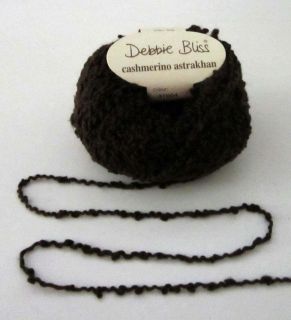 10 Balls Brown Debbie Bliss Cashmerino Astrakhan Knitting Yarn 31004