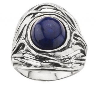 Or Paz Sculpted Sterling Oval Gemstone Ring —