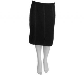 Linea by Louis DellOlio Boucle Skirt with Satin Trim —