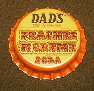 Vintage Dads PeachesN Creme Plastic Unused Soda Bottle Cap